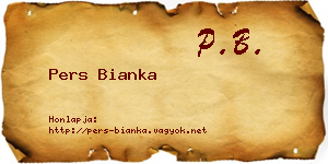 Pers Bianka névjegykártya