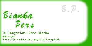 bianka pers business card